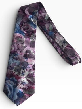 Vintage 70s Disney Cervantes Floral Mickey Mouse Overlay 55” Tie